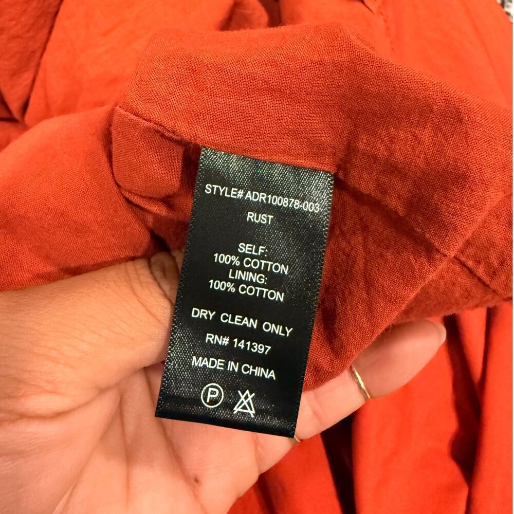 ASTR the Label orange Midi Dress with Puff Sleeves & Slit - Small - Picture 7 of 10